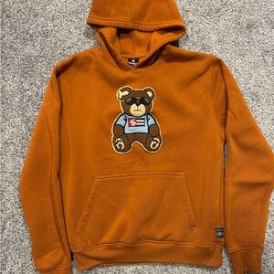 Southpole  Sweatshirt Mens Medium Brown Regular Fleece Pockets Bear Outdoors‎ *